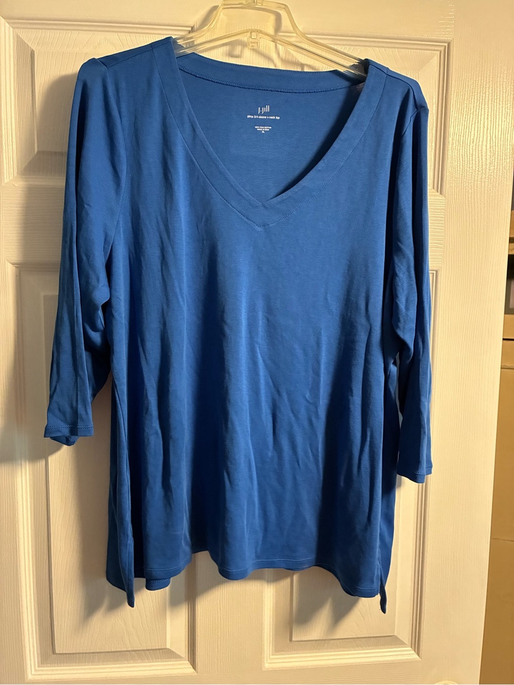 J. Jill Royal Blue V-Neck Long Sleeve Top